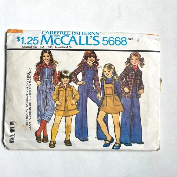 6 McCall's Vintage Sewing Patterns Kids Clothing Collections - both genders. New - Picture 4 of 9